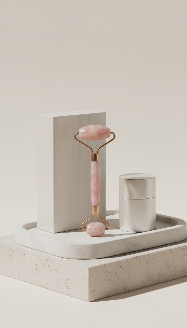 Quartz Glow Facial Roller with Dual Ends